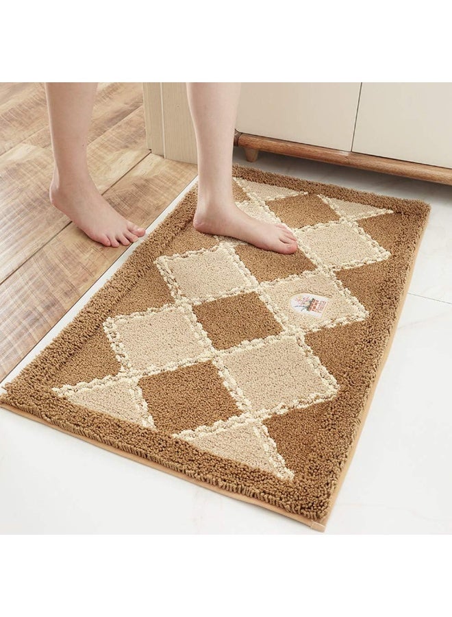 EBREEZZ Diamond Pattern Bathroom Floor Mat – Ultra Soft & Highly Absorbent Non-Slip Bath Rug - Image 2